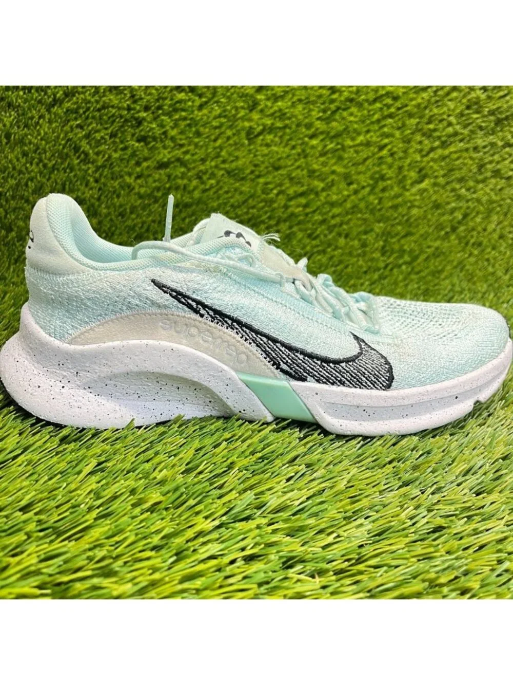 Nike SuperRep Go 3 Flyknit Womens Size 8.5 Blue Athletic Running Shoes Sneakers